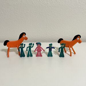 Vintage Trendmasters Prema Gumby Pokey Minga Bendable Figures Lot of 7 FLAWS